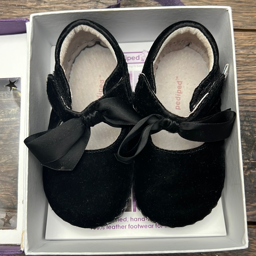 Pediped Faith shoes 18-24m black suede